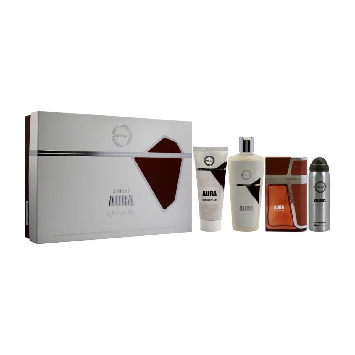 Armaf Aura 4 Piece Gift Set for Men - gift box