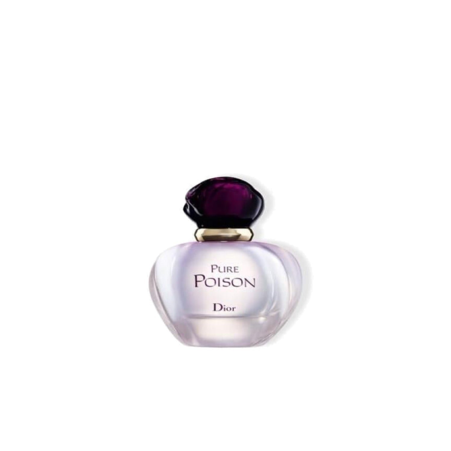 dior-pure-poison-eau-de-parfum-30ml.jpg Dior Pure Poison Eau de Parfum 30ml round white bottle with purple cap, front view