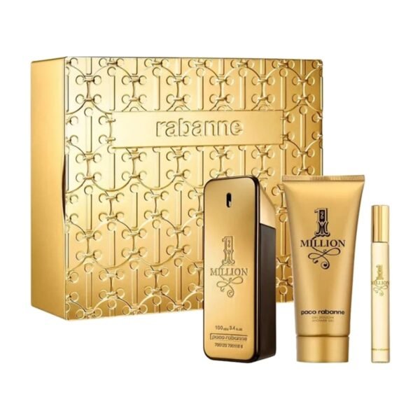 Paco Rabanne 1 Million Eau de Toilette 100ml Gift Set with Shower Gel and 10ml Travel Spray - gift set