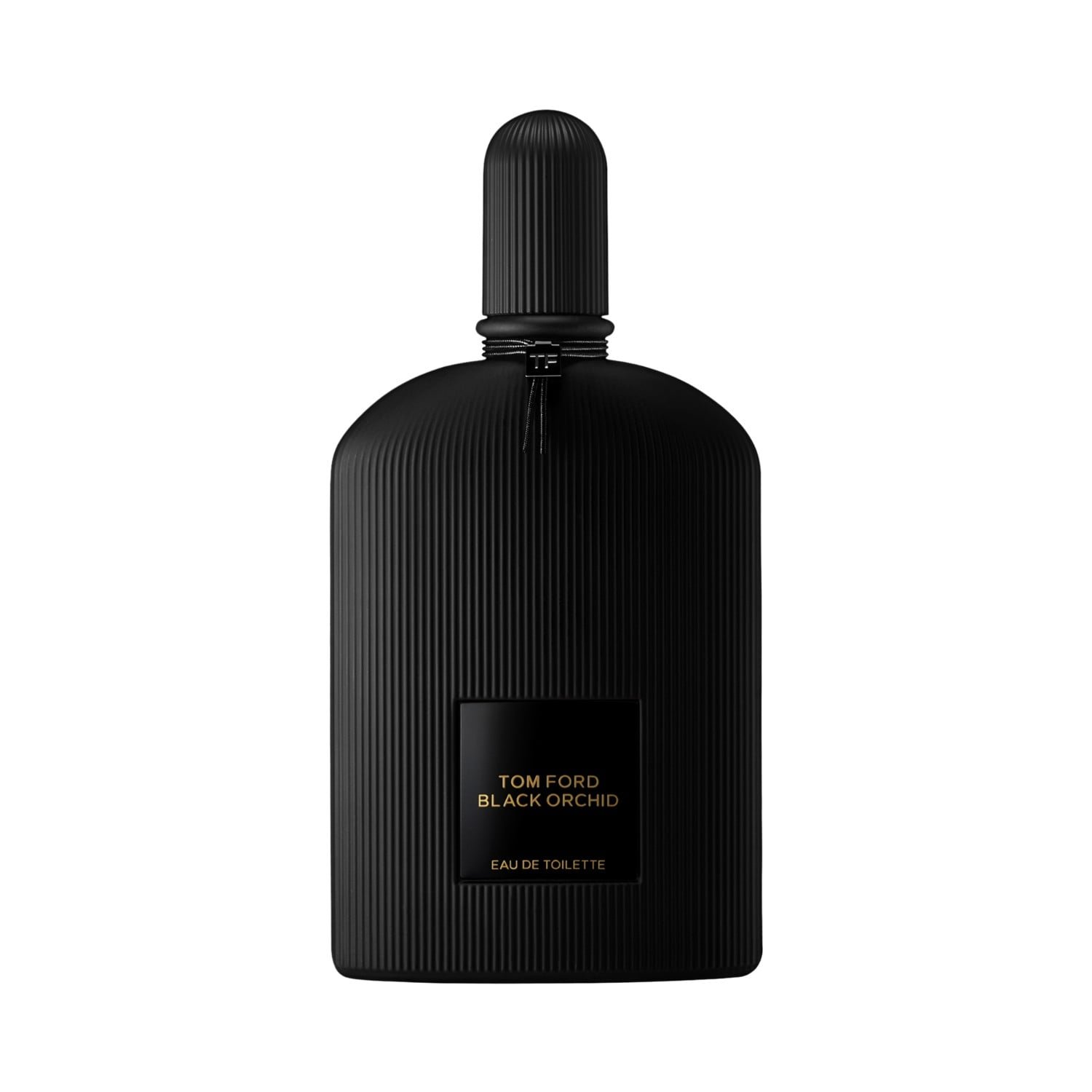 tom-ford-black-orchid-eau-de-toilette-100ml.jpg Tom Ford Black Orchid Eau de Toilette 100ml black ribbed bottle, front view