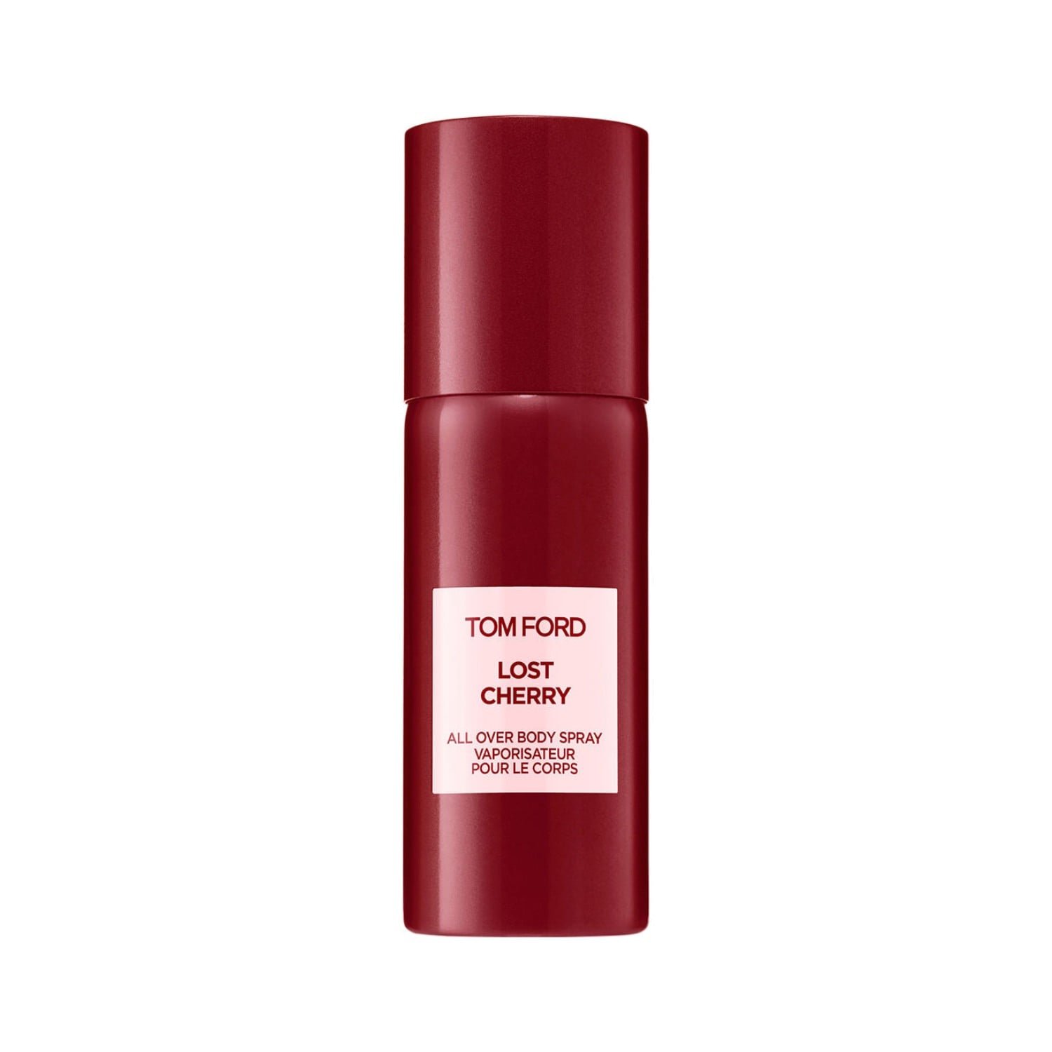 tom-ford-lost-cherry-all-over-body-spray-150ml.jpg Tom Ford Lost Cherry All Over Body Spray 150ml cherry-red can, front view
